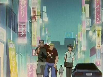 strada notturna di kichijoji nell'anime di gto