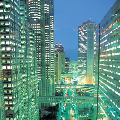 vista di nishi shinjuku dal washington hotel