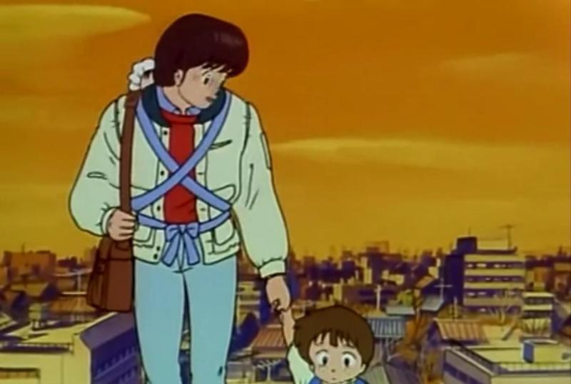 collina maison ikkoku anime al tramonto