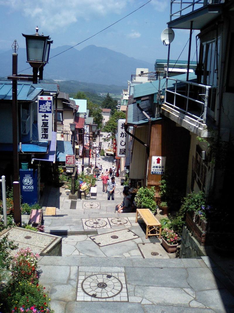 ikaho onsen a gunma scalinata